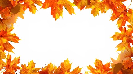 Stunning Autumn Orange Leaves Illustration Background: A Warm and Captivating Visual Treat. Showcasing the Beauty and Charm of Seasonal Colors.