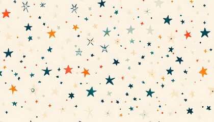 Obraz premium Repeating small icons, like stars, dots, or simple symbols, evenly spaced on a neutral background for a subtle pattern.