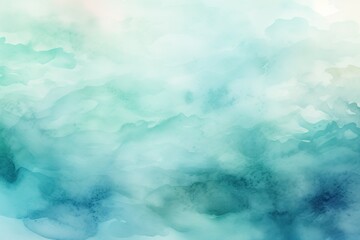 Obraz premium A serene watercolor background featuring soft gradients of blue and teal hues, perfect for design and artistic projects.