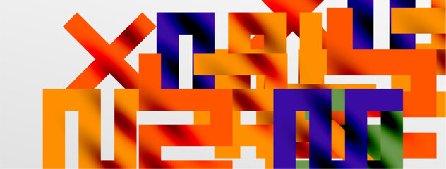 Colorful squares, lines minimal abstract background. Vector Illustration For Wallpaper, Banner, Background, Card, Book Illustration, landing page