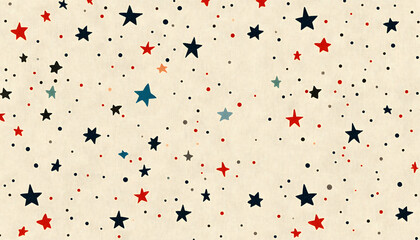 Fototapeta premium Repeating small icons, like stars, dots, or simple symbols, evenly spaced on a neutral background for a subtle pattern.