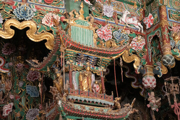 Gilded sculptures & painted statues art of the Ming and Qing Dynasties in Minor Western Heaven Mahavira Temple, Linfen, Shanxi Province, China - a famous ancient building in the game Black Myth Wukong