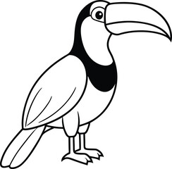 Graceful Bird Outline Design