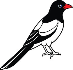 Graceful Bird Outline Design