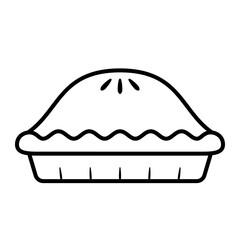 Pie icon logo isolated. Pie icon, bakery vector.
