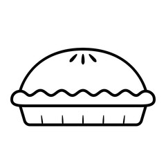 Pie icon logo isolated. Pie icon, bakery vector.