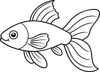 Elegant Fish Outline Design