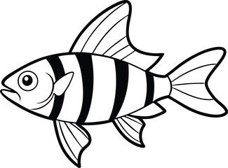 Elegant Fish Outline Design