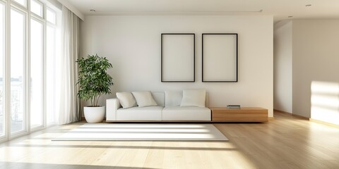 Fototapeta premium Modern Living Room. Stylish Interior Design Background