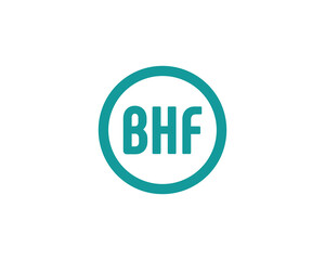 BHF logo design vector template. BHF