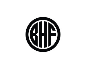 BHF logo design vector template. BHF
