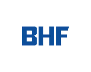 BHF logo design vector template. BHF
