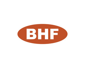 BHF logo design vector template. BHF