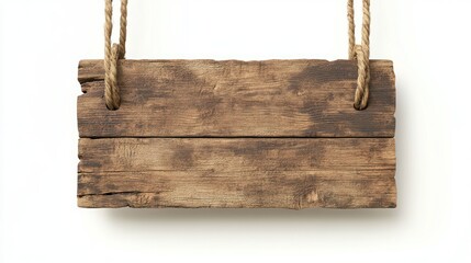 Rustic Wooden Sign Hanging by Rope