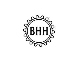 BHH logo design vector template. BHH