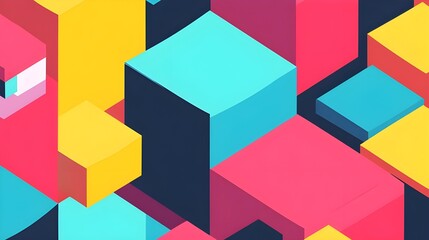 Obraz premium Abstract Colorful Geometric Shapes Background.