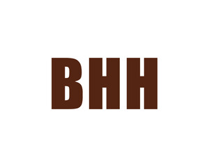 BHH logo design vector template. BHH