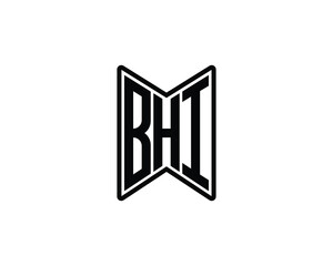BHI logo design vector template. BHI