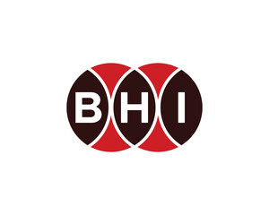 BHI logo design vector template. BHI