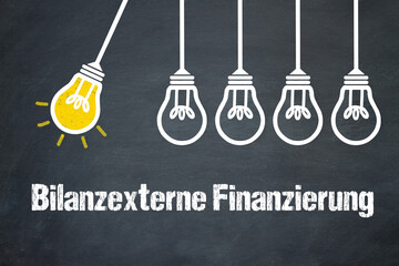 Fototapeta premium Bilanzexterne Finanzierung 