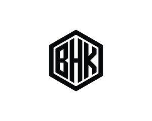 BHK logo design vector template. BHK