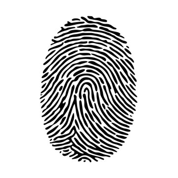 recommend clip art: Black and white image of a fingerprint isolated on transparent background