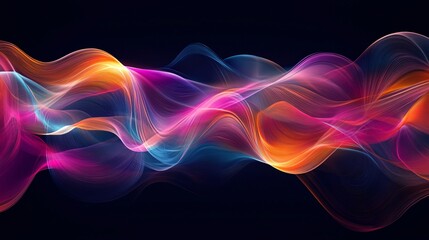 Fototapeta premium Abstract Digital Signature Composed of Colorful Flowing