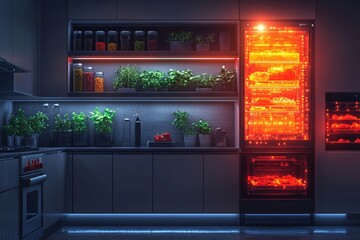 A futuristic kitchen advanced culinary innovation. Generative AI