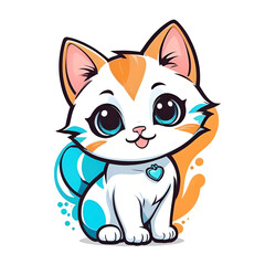 Cute Kitten with Big Eyes and a Playful Smile