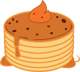 Fully Editable Vector Flat Pancake