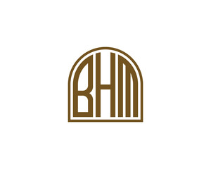 BHM logo design vector template.