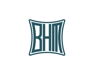BHM logo design vector template.