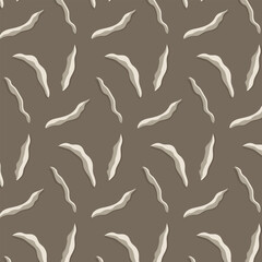 Pattern in brown tones with leaves in different order