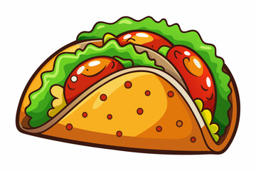 Tacos Illustration Vector - Ideal for Recipes and Culinary Projects