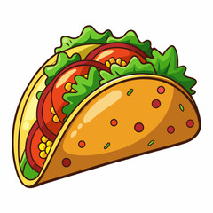 Tacos Illustration Vector - Ideal for Recipes and Culinary Projects