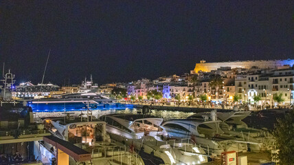 Obraz premium Historic old town view in Ibaza island , Spain