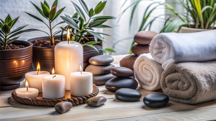 candles spa and wellness background