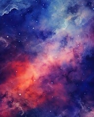 Obraz premium Nebula and galaxies in space abstract cosmos background