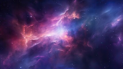 Fototapeta premium Nebula and galaxies in space abstract cosmos background