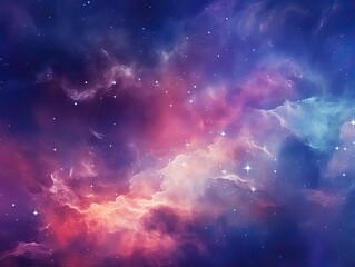 Fototapeta premium Nebula and galaxies in space abstract cosmos background