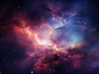 Fototapeta premium Nebula and galaxies in space abstract cosmos background