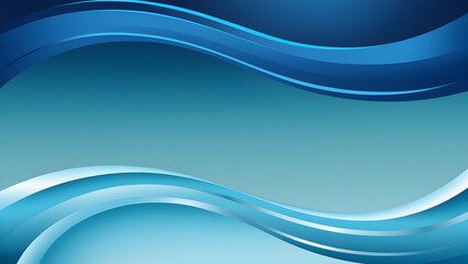 Obraz premium Abstract blue gradient wave background
