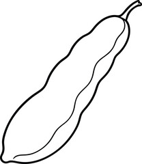 line drawing whole tamarind 