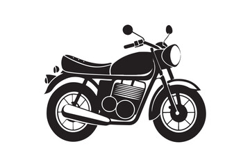 Motorbike silhouette vector illustration, Motorbike silhouette vector, Motorbike silhouette line art, Motorbike silhouette image