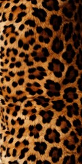 Leopard jaguar skin close-up texture flat lay background