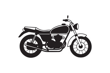 Obraz premium Motorbike silhouette vector illustration, Motorbike silhouette vector, Motorbike silhouette line art, Motorbike silhouette image