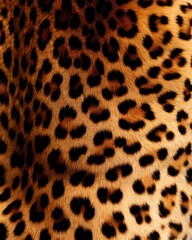 Fototapeta premium Leopard jaguar skin close-up texture flat lay background