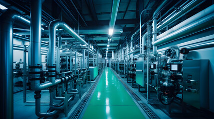 Fototapeta premium Sustainable water treatment plant