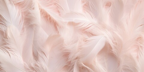 Soft feather close-up texture flat lay background