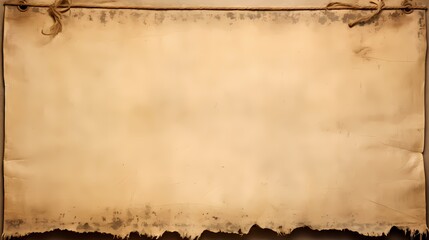 An aged, vintage parchment with faint decorative borders and weathered edges